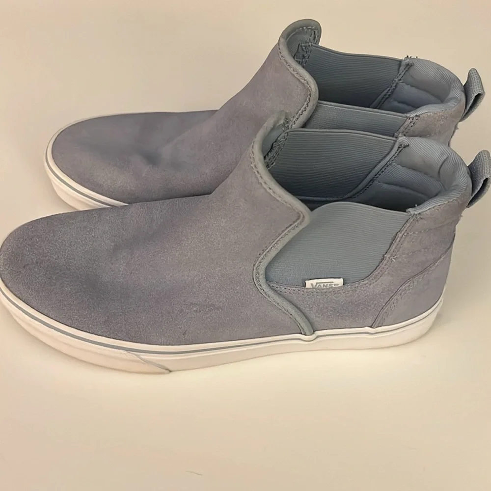 Vans Asher Chelsea Suede Mid Boot in Blue Fog Slip On Sneaker Skater Size 9.5 - Picture 5 of 13